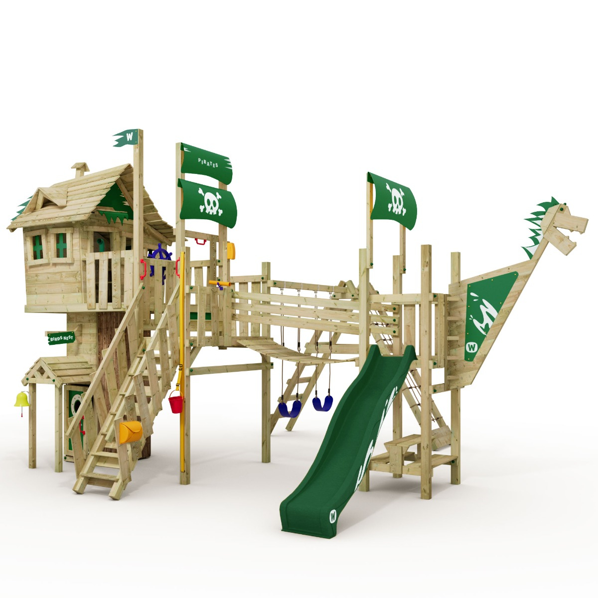 Casa de árbol, parque infantil de madera Wickey NeverLand Gold