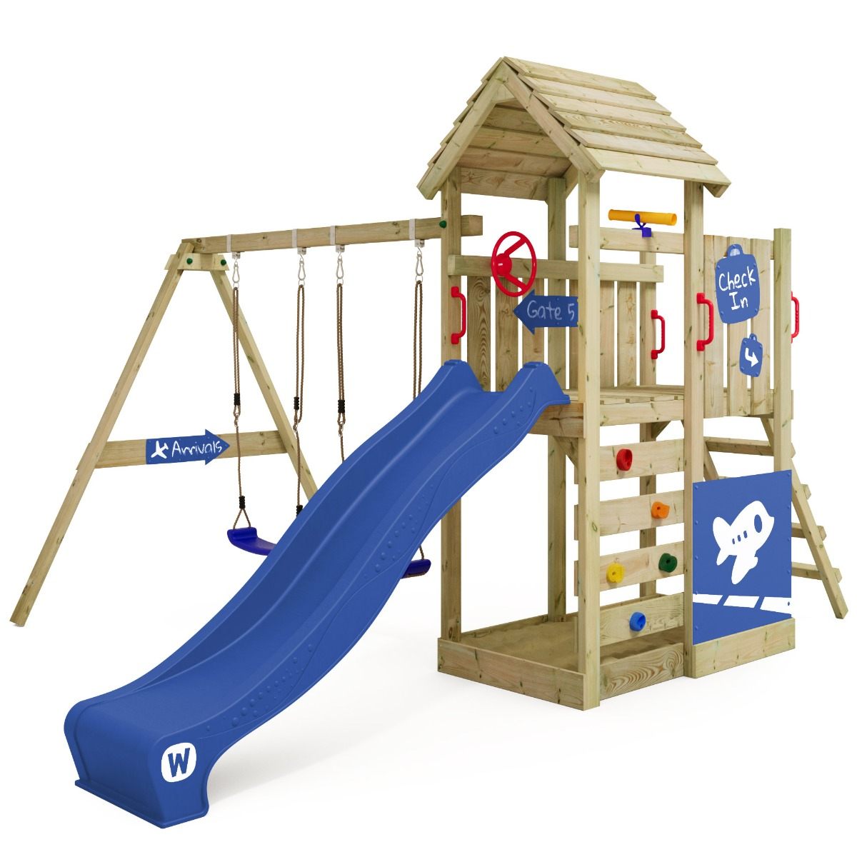 Castillo Hinchable Para Niños Parque Infantil Con Techo De Madera