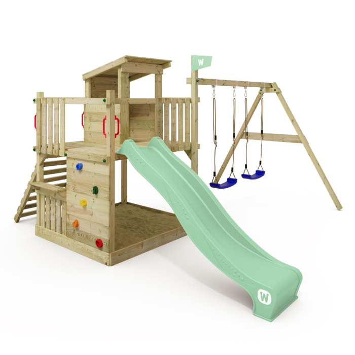 Parque infantil con columpio y arenero Smart Cabin
