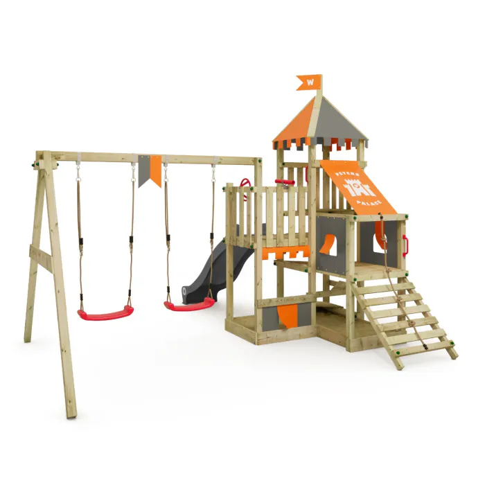 Parque Infantil Wickey Smart Savana Con Columpio, Tobogán Y