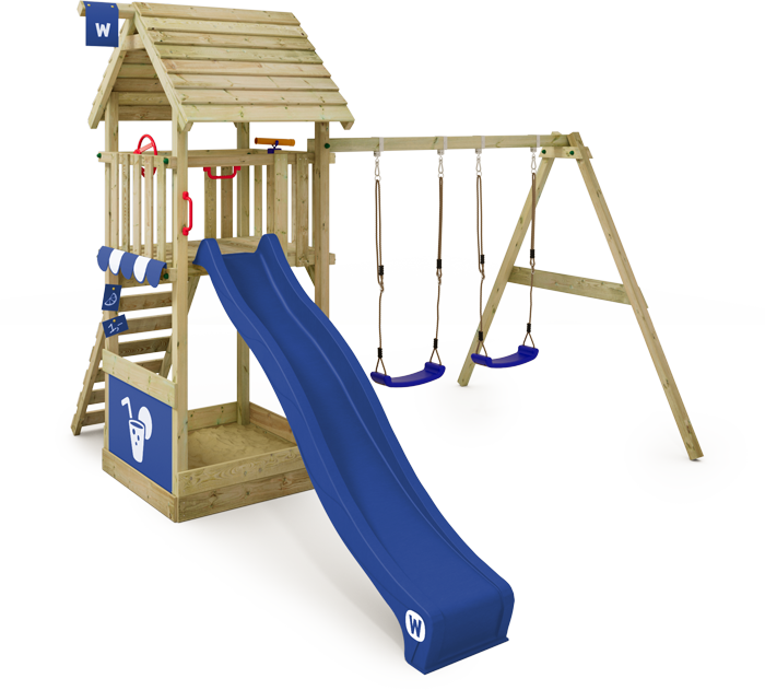 Parque infantil con techo de madera Wickey Smart Shelter